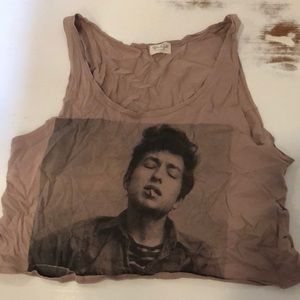 Brandy Melville Bob Dylan crop top